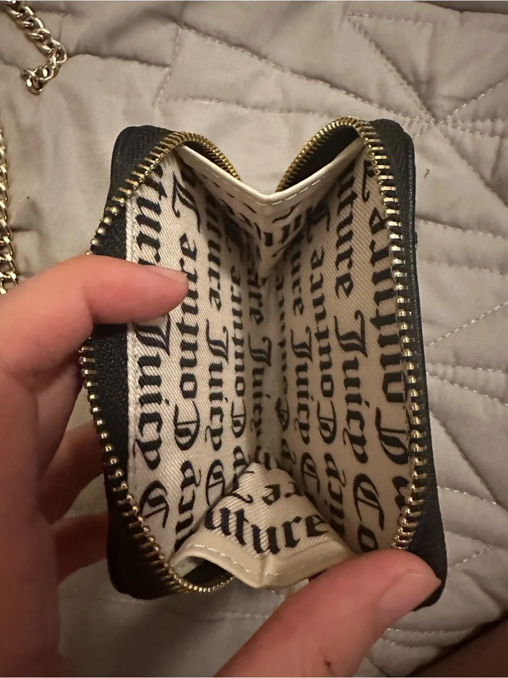 Juicy Couture Black and Gold Wallet